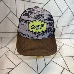 Snap-on‎ Tools Trucker Hat OSFM Brown Camo Neon Patch Snapback Cap